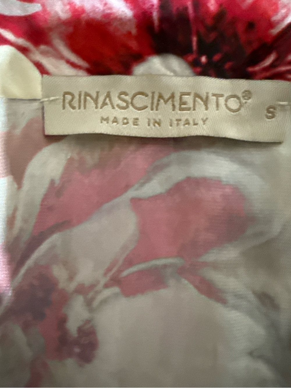 Rinascimento Red & Cream Floral Ruffle V-Neck Camisole - Picture 6 of 9